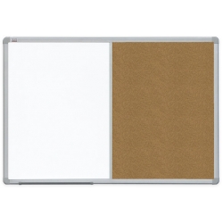 Kombinovaná tabule v ALU23 rámu 90x60 cm bílá magnetická/korková Kombinovaná tabule v ALU23 rámu 90x60 cm bílá magnetická/korková
