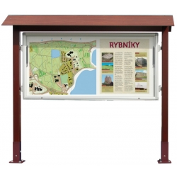 Vitr&iacute;na hlin&iacute;k a dřevo 1000x2010 mm