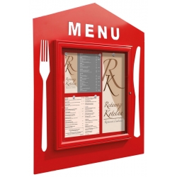 Restauračn&iacute; vitr&iacute;na Čtvercov&eacute; menu 750 x750 mm