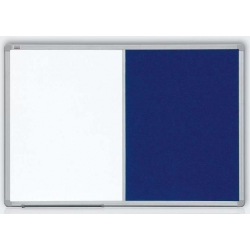 Kombinovaná tabule v ALU23 rámu 120x90 cm bílá magnetická/filcová